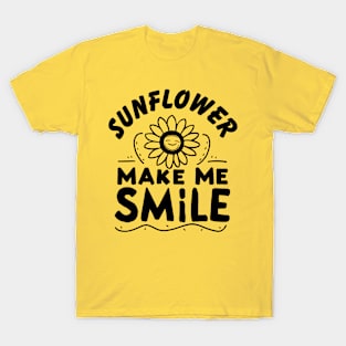 Sunflower make me smile T-Shirt